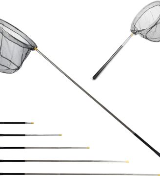 Fishing Landing Net with Aluminum Telescoping Pole 75" Long Handle,Rubber Coated Nylon Mesh,for Steelhead,Salmon,Fly,Kayak,Catfish,Bass,Trout,Shrimp,Crab,for Easy Catch & Release,Extend to 75 Inch