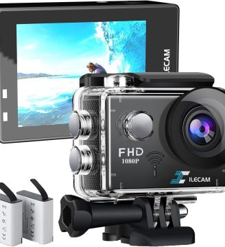 WiFi Sports Camera 4xZoom Action Camera 40m/131ft Underwater Waterproof with 2 X1050 mAh Batteries and Multi-Function